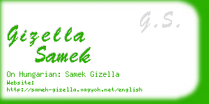 gizella samek business card